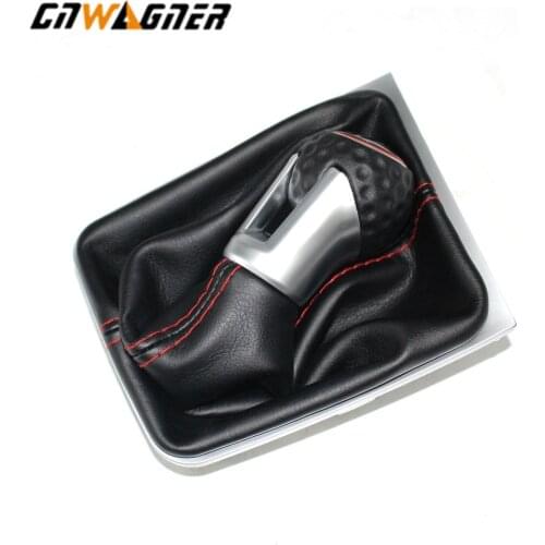 For VW Golf 7 shift knob A7 MK7 For GTI GTD 2013-2018 Car 5 / 6 Speed Car Gear Stick Level Shift Knob With Genuine Leather Boot