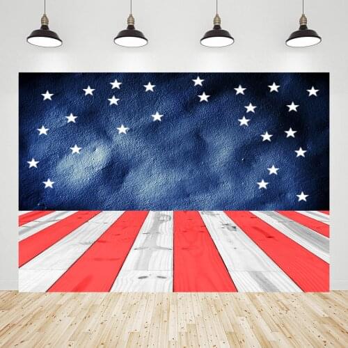 United States Flag Wall Floor Photography Backgrounds Custom Backdrops Photo Studio for Children Baby Portrait Party Photocall