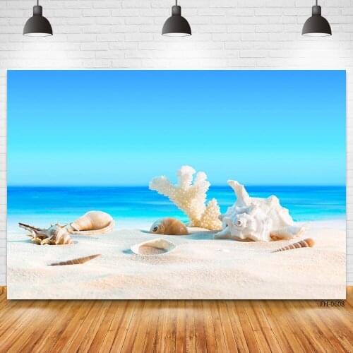 Summer Tropical Blue Sky Sea Beach Photography Backdrops For Photo Studio Wedding Portrait Children Baby Photocall Backgrounds