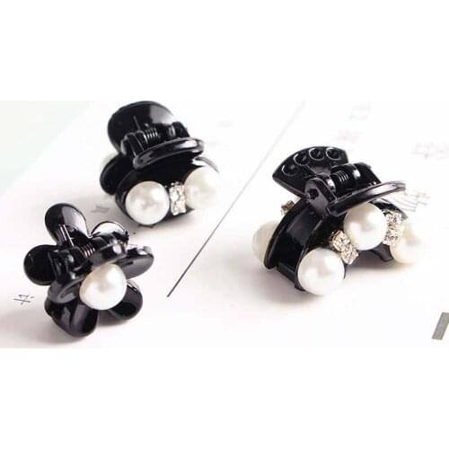 Korean Mini Flower Pearl Sweet Hairpins Hair Claw Clips For Women Girls Hair Crab Barrettes Hair Accessories Headwear