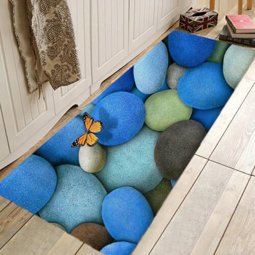 Cobblestone Pattern Entrance Door Mat Anti-slip Floor Rug Bathroom Area Hallway Free Shipping
