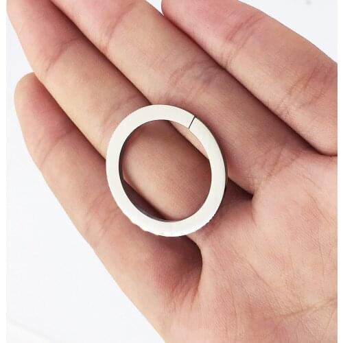 20pcs/Lot Round Charm Mirror Polished Stainless Steel Circle With Open-Lap Seam Pendants For DIY Making Necklace 26mm