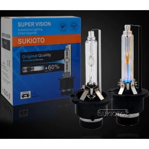 SUKIOTO 55W Xenon D2S 3000K YELLOW D4S Xenon Bulb 4300K 5000K 6000K D3S Xenon D1S 55W Hid Lights Car Headlight bulbs Car Styling