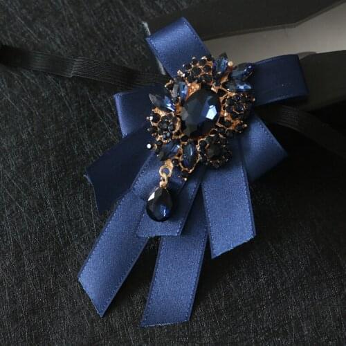 Fashion Necktie Groom Diamond Bow Ties Handmade Hoster Wedding Birthday Party Gifts Elegant Butterfly Silk Yarn Gravata Bow Tie