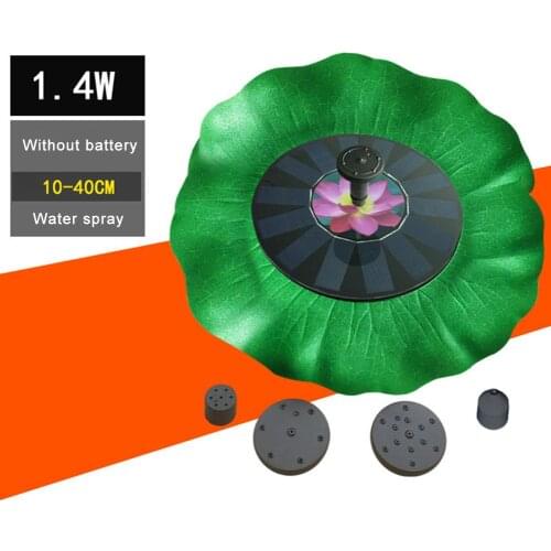 Solar Fountain Pump 6V/1.4W 4 Nozzle Set Free Standing Bird Bath Fountain Water Pump JT-180 For Garden And Patio Solar Panel Kit