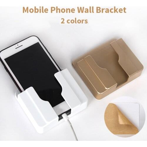 Wall Mounted Organizer Storage Box Remote Control Mounted Mobile Phone Plug Wall Holder Charging Multifunction Holder Stand