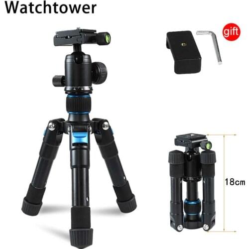 Desktop Tripod Camera Support Macro Shooting Portable Foldable Travel Tripod Mobile Phone Stand Aluminum For Dslr Camera