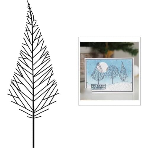 2021 New Three Christmas Tree Shadow Pattern Clear Stamps For DIY Making Greeting Card Scrapbooking Album No Metal Cutting Dies