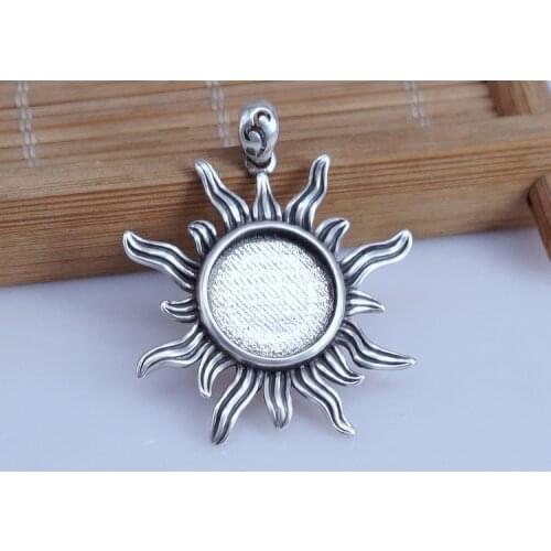 12*12mm 925 STERLING SILVER women Semi Mount Bases Blanks base blank pendant charm Setting wedding jewelry findings diy A3048