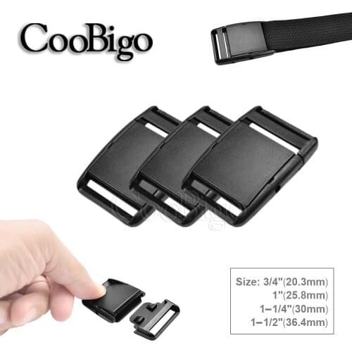 2pcs 3/4" 1" 1/1/6" 1-1/2" Center Release Buckles For Sports Bags Students Belt buckle Accessories