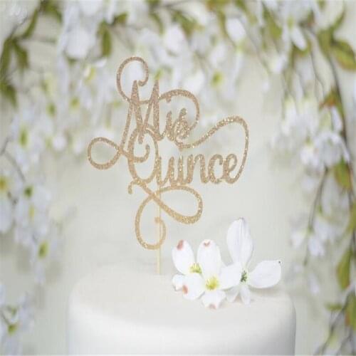 Custom Mis Quince cake topper - Quinceanera Cake Topper - Sweet 16 Cake Topper - fiesta de quince años - rose gold cake topper