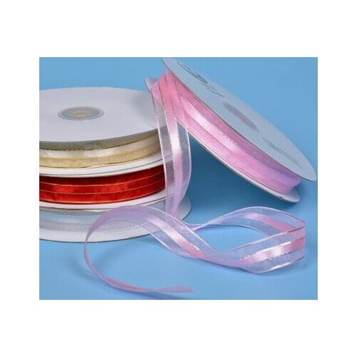 2cm 10yard/lot transparent organza tape,Phnom ribbon for garment clothes wedding handmade bowknot