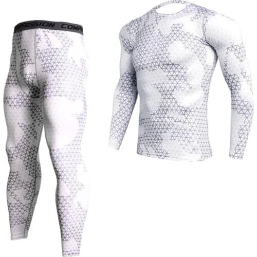 MMA Rashgard Camo Sport Sets Running Shirt Jogging Leggings Gym Clothing Fitness Bodybuilding Set Quick Dry Compression Shirt