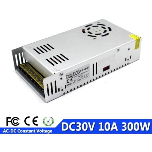 Regulated Power Supply dc 30V 10A 300w Led Driver Transformers 110V 220V AC to DC30V Power Adapter for strip lamp CNC CCTV Motor
