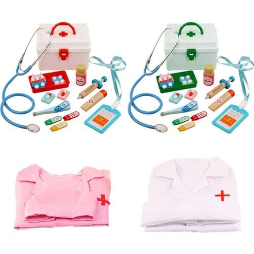 Pretend Doctor Play Wooden Toys for Children Role Playing Doctor Nurse Game