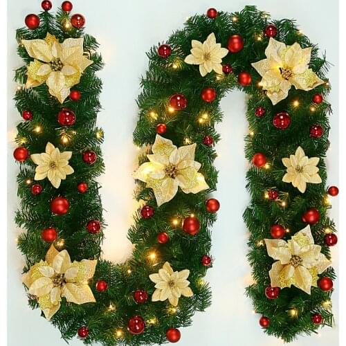 Christmas Cane 2.7m Luxury Creative Ornaments Christmas Tree Gifts Wreath Pendant Decoration Package Christmas Garland Flowers