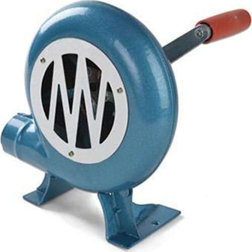 120W Hand Crank Fan Air Blower Iron Gear Manual Grill Fire Starter Flame Exciter for BBQ Picnic Outdoor Camping Hiking