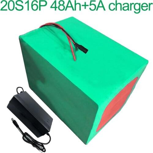 With 5A charger 72V 42Ah 20S16P 18650 Li-ion Battery electric two Three wheeled motorcycle bicycle ebike 340*210*160mm