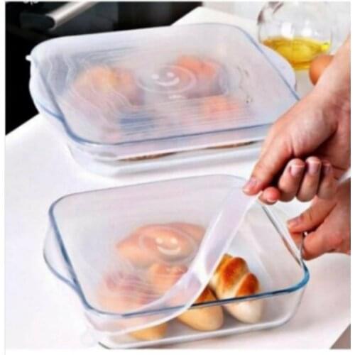 Silicone Stretch Cover 2'li Silicon Pyrex Square Food Silicone Cover Cover Universal Silicone Lids For Pots Bowl Microwave
