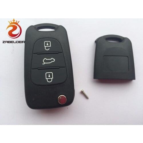 1Pcs Of New Replacement Folding Key Blank For Kia 3 Buttons Remote Flip Shell Case With Uncut Blade No Logo Car Accessories Auto