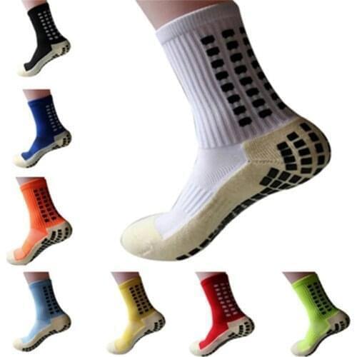 2021New Sports Anti-skid Soccer Socks Calcetines Mens Cotton Soccer Socks