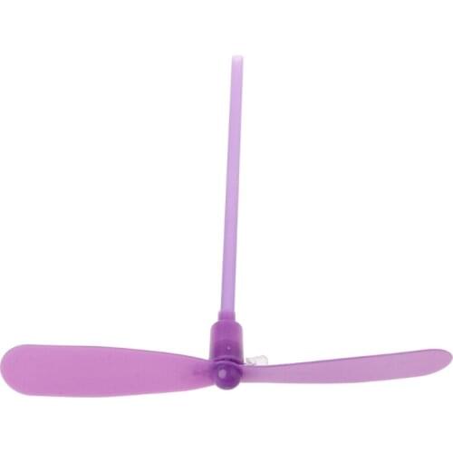 Led Flash Plastic Bamboo Dragonfly Propeller Kids Outdoor Hand Push Gifts Toy T5EC