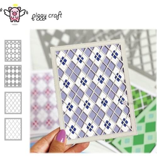Piggy Craft metal cutting dies cut die mold 3D New Diamond frame Scrapbook paper craft knife mould blade punch stencils dies
