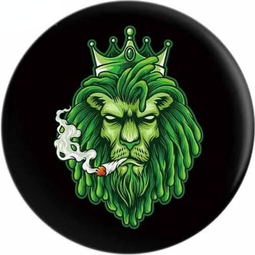 For Funny Green Lion Smoking Car Stickers and Decals Laptop Windshield Motorcycle Vinyl Waterproof Sunscreen Decor Kk13*13cm
