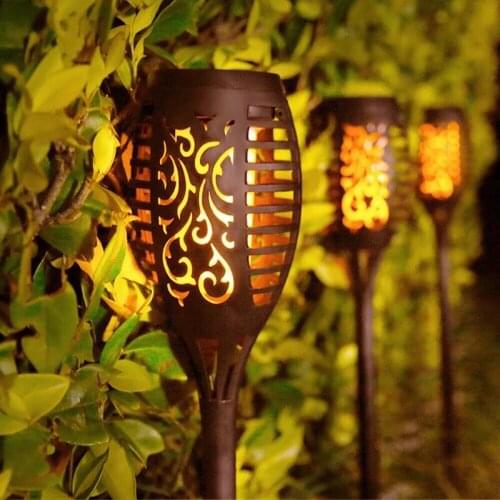 Garden Solar Light Flame LED Lamp Waterproof Outdoor Flickering Torch Light Landscape Decor Lawn Solar Path Lighting Fire Lights
