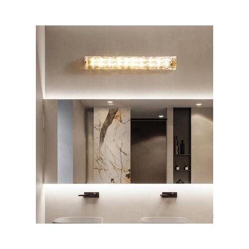 All copper mirror front lamp bathroom wall lamp living room dining hall aisle hotel corridor bedside simple crystal glass wall l