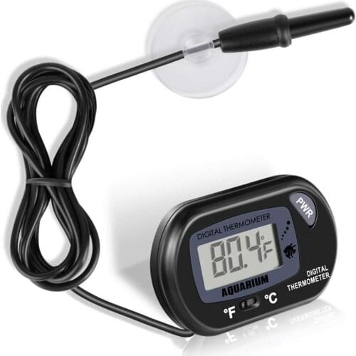 LCD Digital Fish Tank Temperature Hygrometer Meter Aquarium Thermometer Meter Gauge Tester Humidity Sensor Probe Detector