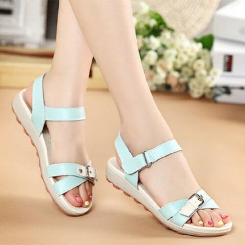 ZZPOHE 2021 Summer new women fashion sandals casual comfortable flat beach sandals woman soft sandals Girl Soft bottom sandals