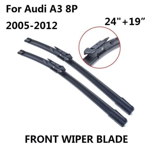 1 Pair Front Wiper Blades For Audi A3 8P 2005 2006 2007 2008 2009 2010 2011 2012 Windshield Car Accessories