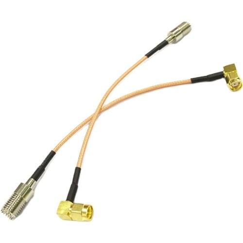 1PC RP SMA Male Right Angle Inner Hole to MINI UHF Female Pigtail Cable RG316 15CM 6" Adapter NEW