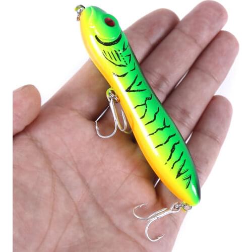 1PCS Topwater Fishing Lure Bass Pike Wobbler Floating Pencil Bait 10cm 16g Snake Head Hard Bait Crankbait