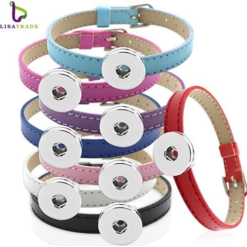 10PCS 8MM Artificial Leather snap button DIY Wristband Bracelets can match with the snap buttons LSNB12*10