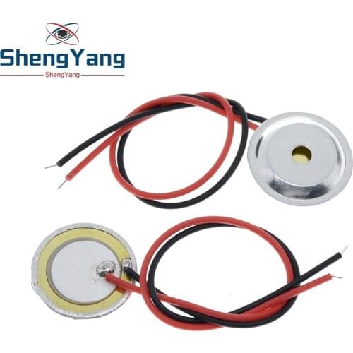 ShengYang 10 Pcs Piezoelectric Piezo Ceramic Wafer Plate Dia 15mm For Buzzer Loudspeaker + Aluminum shell