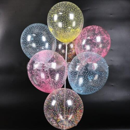 10Pcs Gold glitter Clear balloons party decoration confetti balloon birthday wedding decoration christmas decorations for home