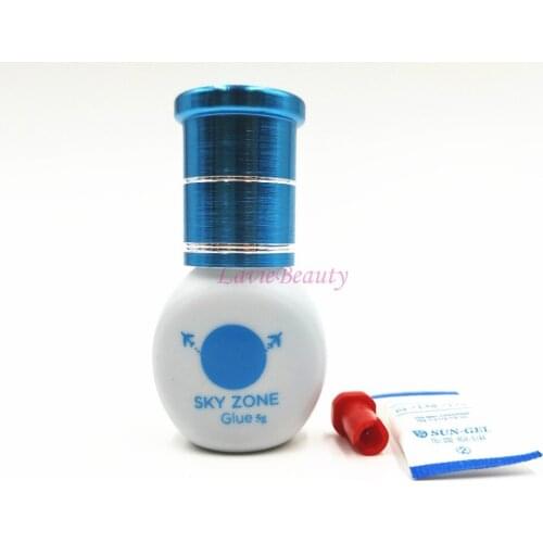 2 bottles/lot Original Korea Sky Zone Glue Eyelash Extensions Glue 5ml Fast Dry Glue 1-2sec lasting 6weeks