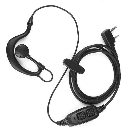 2 Pin Ear Hook Dual PTT Mic Speaker Headset for Baofeng UV-82 UV82L UV-89 UV 82 UV-8D Plus UV-82TP GT-5TP UV-82HP UV-82HX Radio