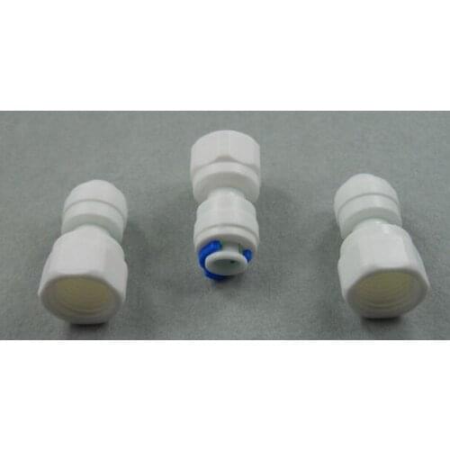 3PCS 1/4 inch OD Tube * 1/4 inch Female Straight Quick Connect Aquarium RO Water Female BSP And Tube Connection