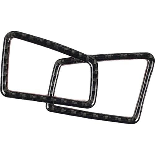 3x2' Carbon Fiber Style Side Air Condition Vent Outlet Trim Carbon Fiber Interior Air Vent Frame Cover for BMW E90 E92