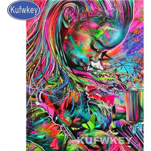 5D Diamond Painting Sexy Graffiti Woman Pictures Full Round/Square 3D Cross Stitch Kits Portrait DIY Diamond Embroidery Gift