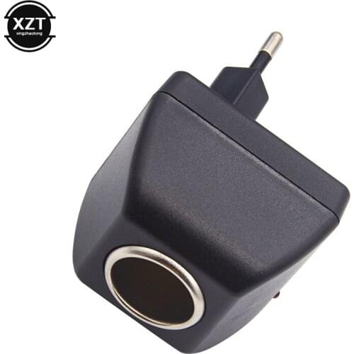 AC Adapter With Car Socket Auto Charger EU Plug 220V AC To 12V DC Use For Car Electronic Devices Use At Home