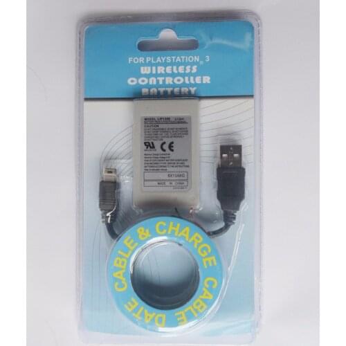 1 or 2 3.7V 1800mAh Rechargeable Li-Ion Lithium Battery+USB Charger Cable PS3 for Sony PlayStation3 Wireless Controller Gamepad