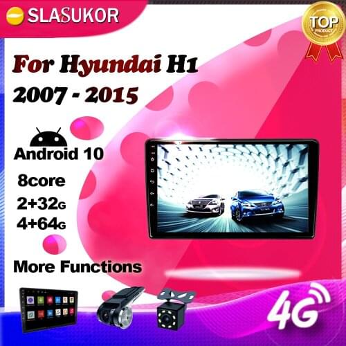 4+64G Android 10 DSP For Hyundai H1 TQ 2007 2008 2009 2010 - 2015 Car Radio Multimedia Video Player Navigation GPS No 2 din 2din