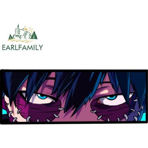 EARLFAMILY 13cm for My Hero Academia Dabi Peek Anime Car Sticker Anime Decal Waterproof Graffiti Windshield JDM Vinyl Car Wrap