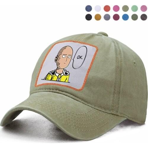 One Punch Man Janpanese Anime Baseball Cap Dad Trucker Solid Snapback Hat Woman Ponytail Berets Caps Casquette Bone Hats Gorras