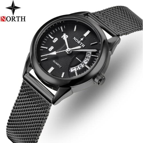 Luxury Brand NORTH Watches Women Fashion Quartz Watch Women Stainless Steel Analog Casual Lady Business Wristwatches Reloj Mujer