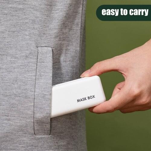 Mask Storage Box Mask Case Portable Disposable Face Masks Box Mask Container Dustproof Masks Holder HR